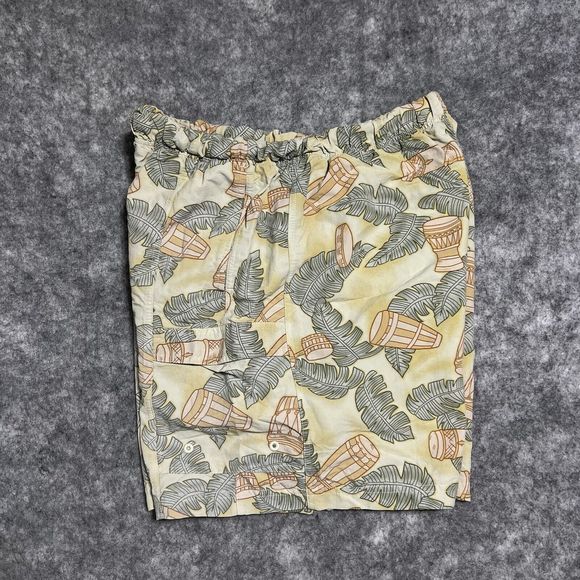 Tommy Bahama Swim Trunks Mens 2XL Yellow Board Shorts Surfing Beach Tropical XXL - Picture 5 of 17